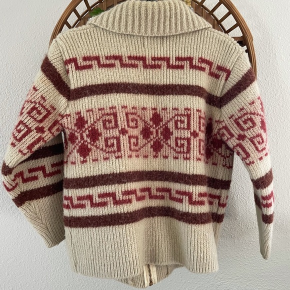 - Vintage 60s 70s PENDLETON BIG LEBOWSKI DUDE 100% Wool Sweater Zip Up Car… - Picture 7 of 7